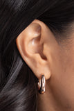 Streamlined Status - Rose Gold Earrings Paparazzi