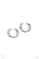 Enigmatic Echo - Silver Cuff Earrings Paparazzi