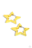 In A Galaxy STAR, STAR Away - Yellow Earrings Paparazzi Incoming