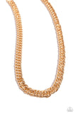Industrial Ideology - Gold Chain Link Necklace Paparazzi