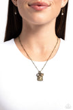 Antiqued Admiration - Brass Necklace Paparazzi