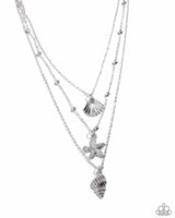 Seashell Sonata - Silver Necklace Paparazzi