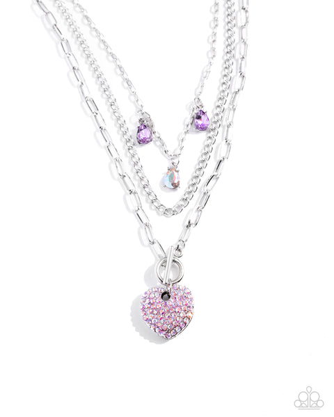 HEART History - Purple Heart Necklace Paparazzi