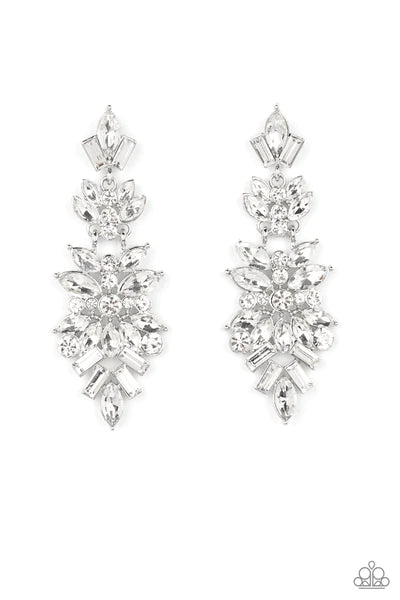 Frozen Fairytale White Earrings Paparazzi