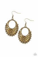 Fierce Flash - Brass Earring Paparazzi