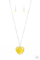 Warmhearted Glow - Yellow Necklace Paparazzi