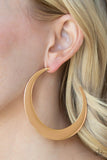 Moon Beam - Gold Hoop Earrings Paparazzi