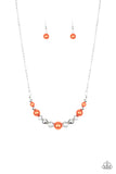 The Big-Leaguer - Orange Necklace Paparazzi