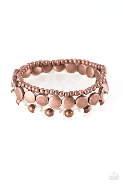 Girly Girl Glamour - Copper Bracelet Paparazzi