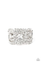 Doting on Dazzle White Ring Paparazzi