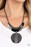 Metallic Enchantress Black Necklace Paparazzi