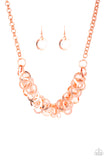 Ringing In The Bling - Copper Necklace Paparazzi