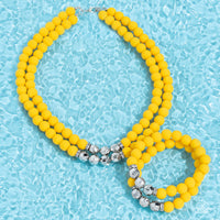 Summer Splash - Yellow Necklace Paparazzi