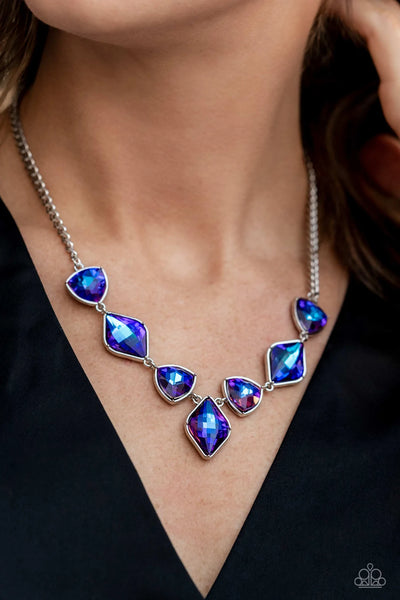 Glittering Geometrics Purple Necklace Paparazzi