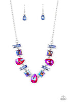 Interstellar Ice Pink Shimmer Necklace - Paparazzi