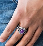 Peacefully Peaceful - Purple Ring Paparazzi