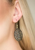 Wistfully Whimsical - Brass Earrings Paparazzi