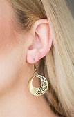 Eastside Excursionist - Brass Earrings Paparazzi