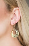 Eastside Excursionist - Brass Earrings Paparazzi