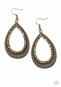 Right As REIGN - Brass Earrings Paparazzi